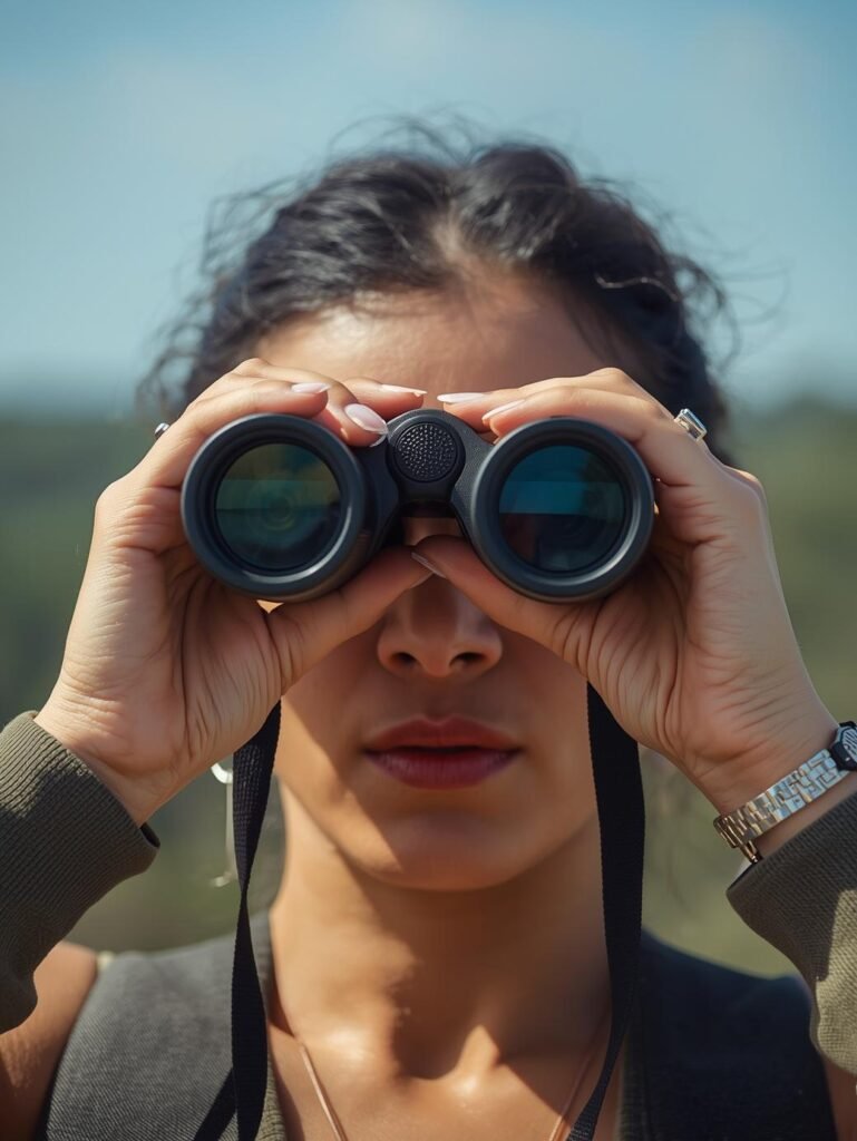 Woman and Best Binoculars for Bird Watching