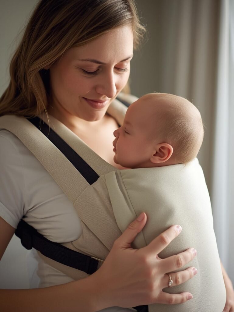 Woman and Best Baby Carrier for Newborn