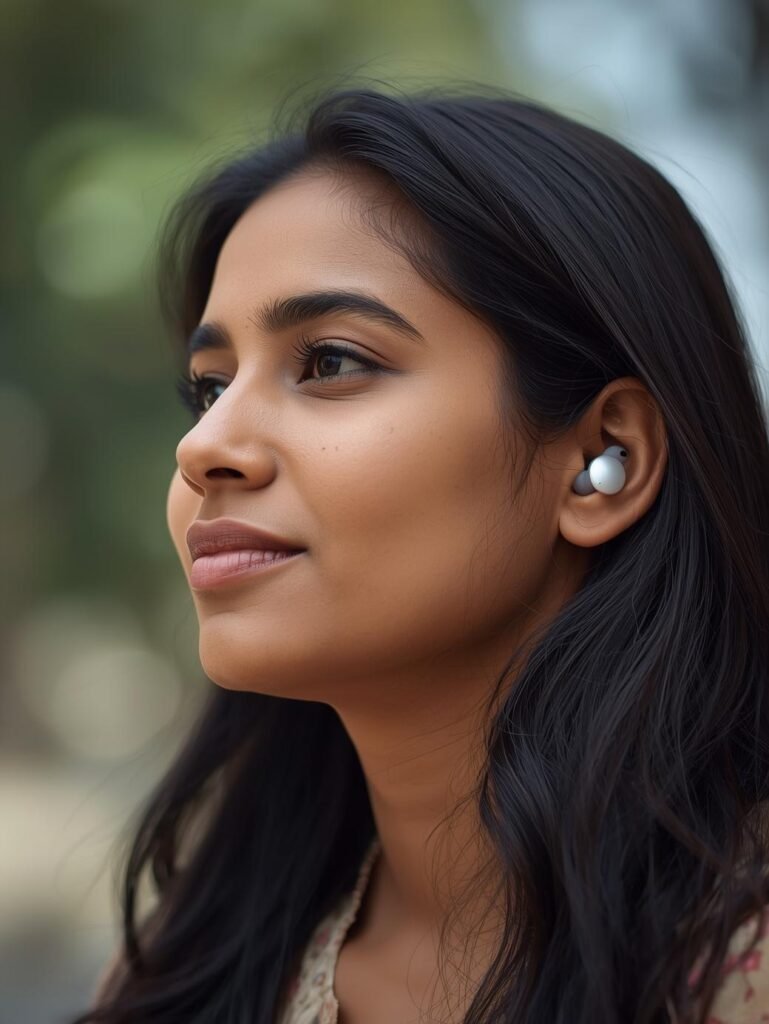 Woman nad Best True Wireless Earbuds