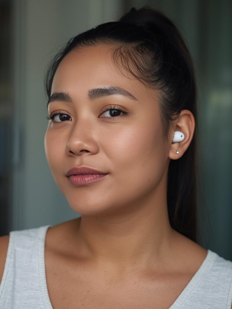 Woman nad Best True Wireless Earbuds
