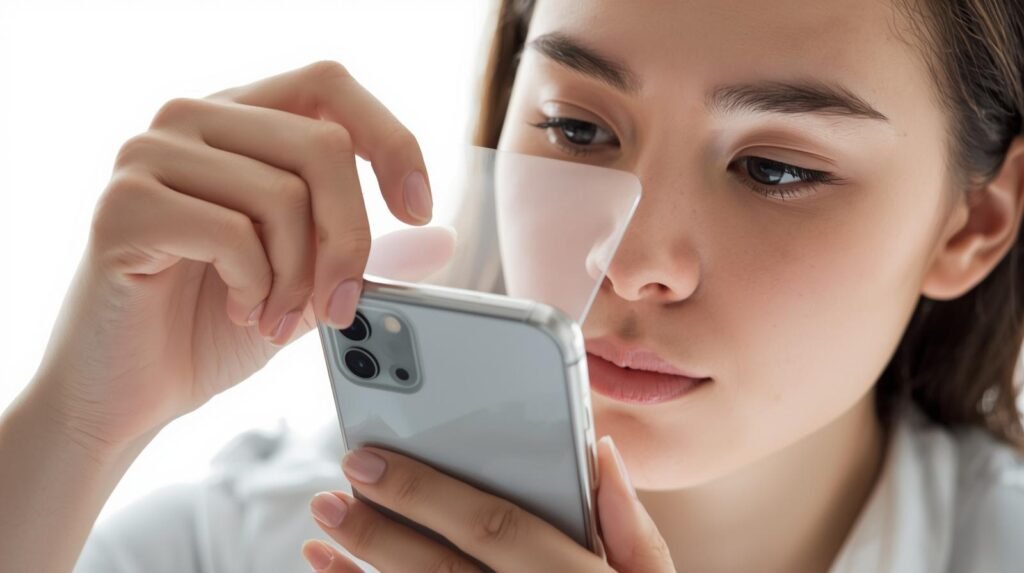 woman and best iphone screen protector