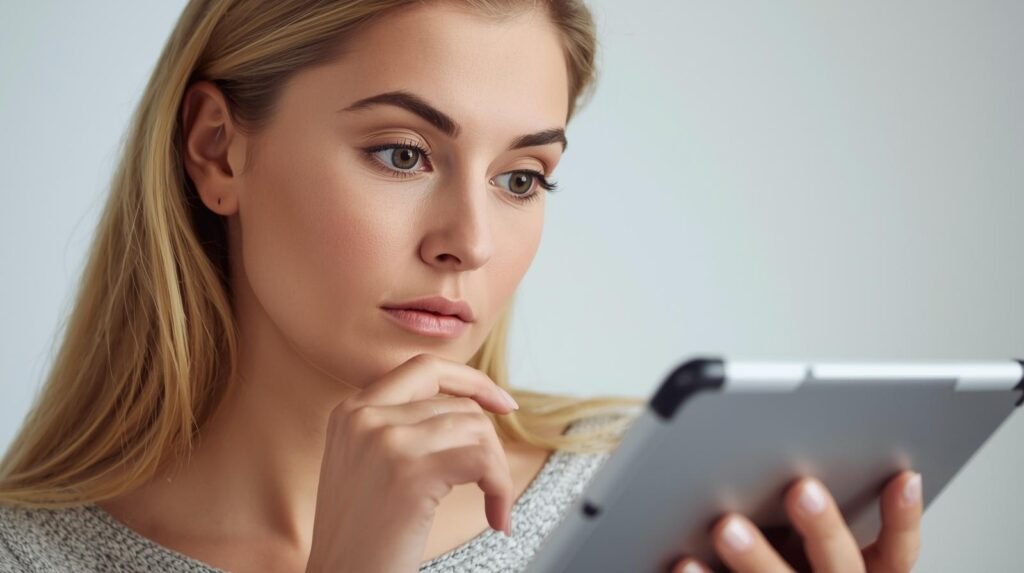 Woman and best tablet for note taking